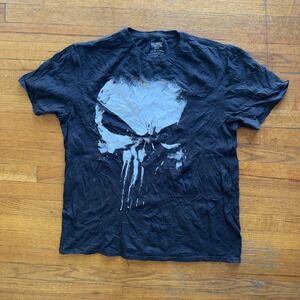 Marvel‎ Punisher Graphic T-Shirt Skull Logo Short Sleeve Black Large
